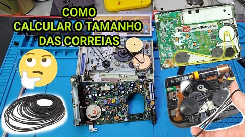 Como descobrir a medida da correia: walkmans, toca-fitas, tape decks