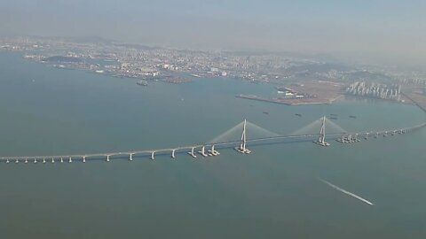 Overflying the southwest part of Incheon, Korea B747-400F (Jan 2022)