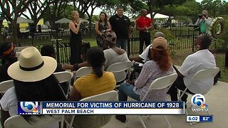 Memorial held for victims of the hurricane of 1928