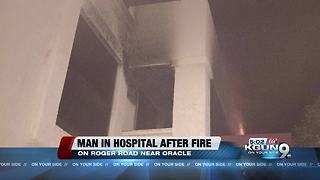 Apartment fire sends one to hospital