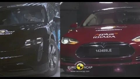 Tesla Model S vs Porsche Taycan S Crash Test! Really SAFE? Is the marketing true?