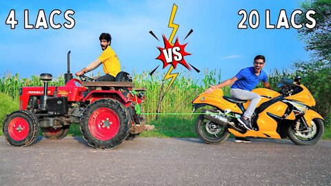 Suzuki Hayabusa VS Mini Tractor | कौन जीतेगा?