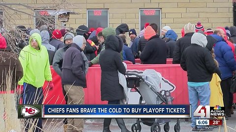 Chiefs fans camp outside Arrowhead Stadium to buy tickets
