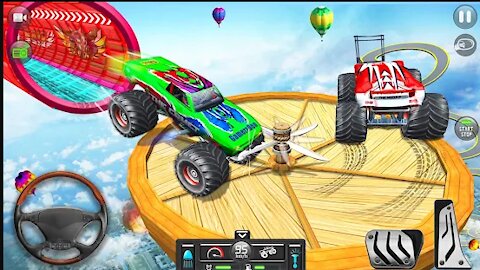 Mega Ramp Monster Lorry Driving Stunts Racing Game _ Android Gameplay