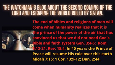 The Apocalypse is about the end of the religions, bibles & preaching of men Rev. 18:1-4.