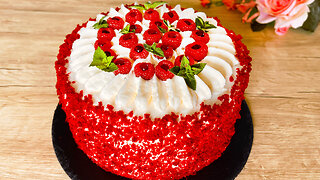 I fell in love with this cake! Here's how it works: stir, bake - done! Cake "Red Velvet"