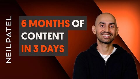 Generate 6 Months' Worth of Content in 3 Days (Content Strategy 2022)