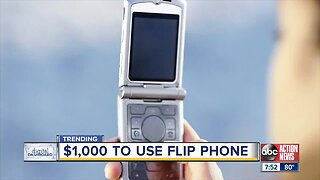 Can you ditch your smartphone and use a flip phone for a week? It could get you $1,000