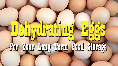 Shelf Stable Eggs for your Pantry ~ Dehydrating Eggs