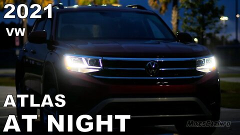 AT NIGHT: 2021 Volkswagen VW Atlas - Interior & exterior Lighting Overview