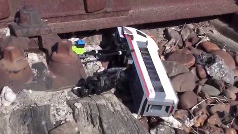 Lego 60051 on real train track Crashes