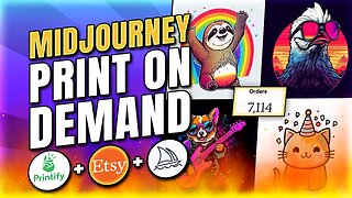 💰PASSIVE INCOME Midjourney Printify & Etsy FULL Beginner Print on Demand Tutorial