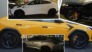 4 x Lamborghini Urus Invasion in Monte Carlo. Best SUV in the world? [4k 60p]