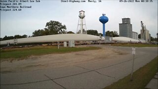 NB UP Wind Turbine Blades at Mills Tower in Iowa Falls and Manly, IA on 9-26-22 #steelhighway