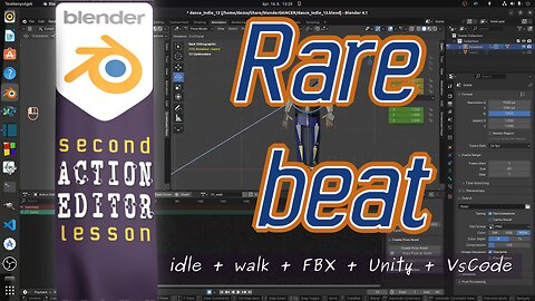 Blender Second Lession: Rare beat (Action Editor + FBX + Unity)