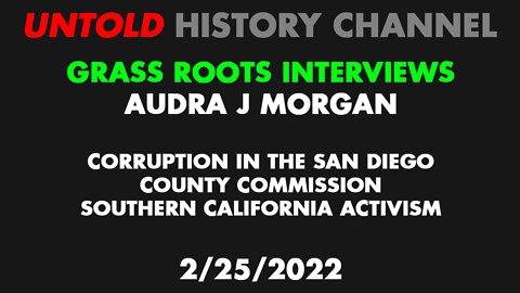 Grass Roots Interviews Episode 2 Audra Morgan