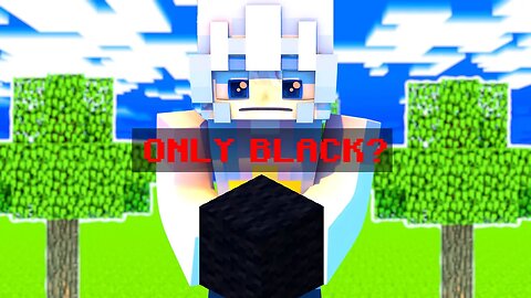 🖤 Minecraft BUT I can only build with BLACK