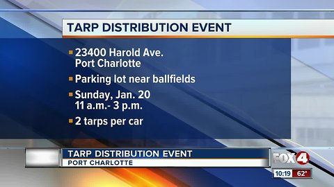 Tarp distribution event in Port Charlotte
