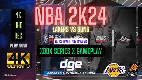 NBA 2K24 Lakers VS Nuggets UHD Xbox Series X Gaming No Commentary