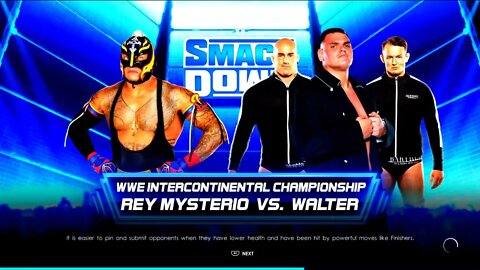 WWE Friday Night Smackdown Rey Mysterio vs Gunther for the WWE Intercontinental Championship