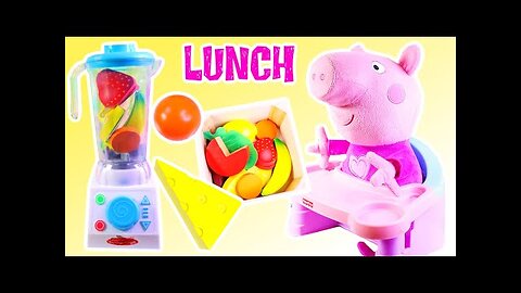 Baby Peppa Pig Eats a Healthy Lunch and Earns a Yummy Snack