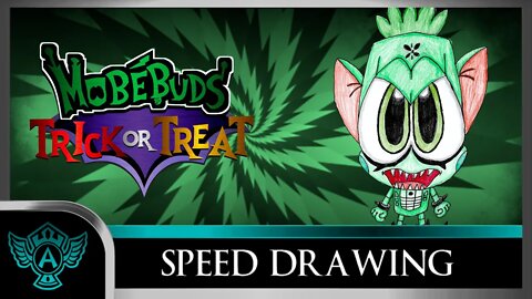 Speed Drawing: MobéBuds Trick or Treat - Ecoblin | A.T. Andrei Thomas 2022