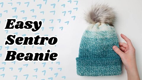 Easy Knitting Machine Hat Tutorial (Scarfie Yarn)