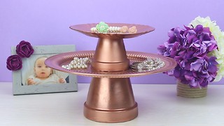 How to Make a Gorgeous Jewelry Holder From Clay Pots - DIYnCrafts.com