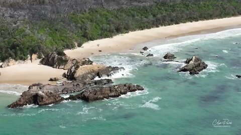 Pebbly and Secret Beach Mallacoota 30 Nov 2022 by drone