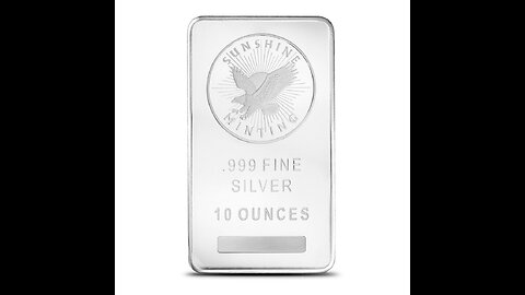 10 oz Sunshine Silver Bar (New, MintMark SI) 001