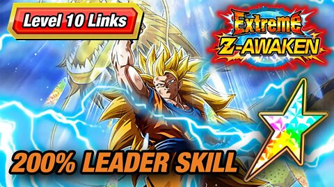 200% LEADER SKILL! 100% CUSTOM EZA LR TEQ SSJ3 GOKU LEVEL 10 LINKS! Dragon Ball Z Dokkan Battle