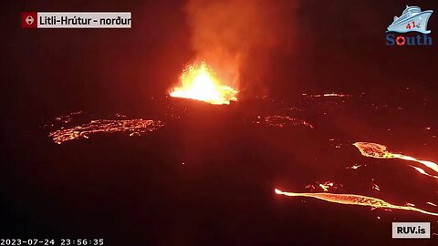 Live Coverage Of Iceland Volcano Event. 25/07/2023.