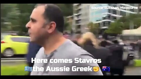 Melbourne Police attacked by Stavros The Aussie Greek