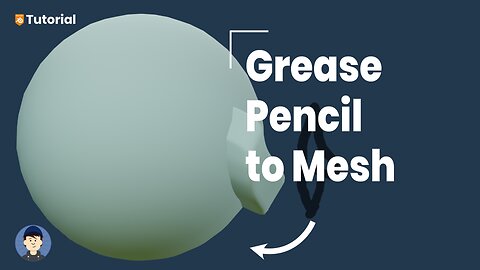How to convert a grease pencil stroke to a mesh in Blender [3.2]
