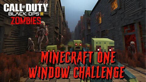 Call of Duty Minecraft One Window Challenge Custom Zombies Map