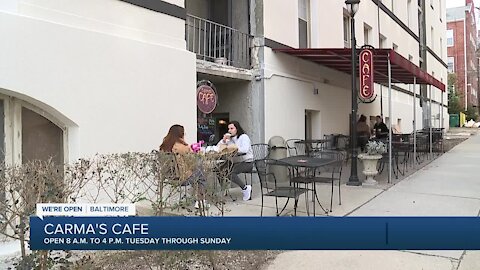 Carma's Cafe is open Tuesday through Sunday in Charles Village