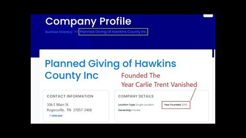 Planned Giving Of Hawkins County - Est 2016 - Year of the Carlie Trent Reward Fund Hand-Outs