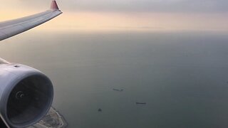 [ENGINE view] SriLankan Airlines A330-300 landing at Hong Kong in the evening!