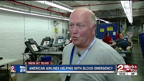 Red Cross holds one of the largest, longest blood drives at American Airlines