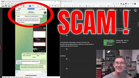 eevBLAB 107 - WARNING: Youtube Telegram Comment SCAM