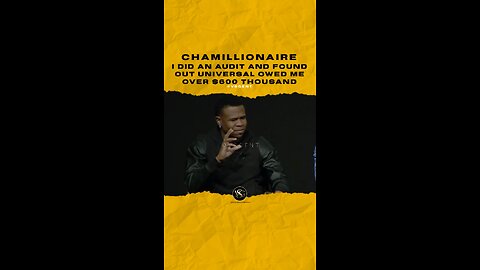 @chamillionaire By doing an audit I discovered Universal hid over $600k from me