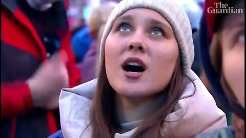 The crowd at Putin's Pro-Russia Rally