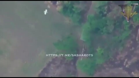 Lancet-3 kamikaze drone strikes Ukrainian truck towing howitzer