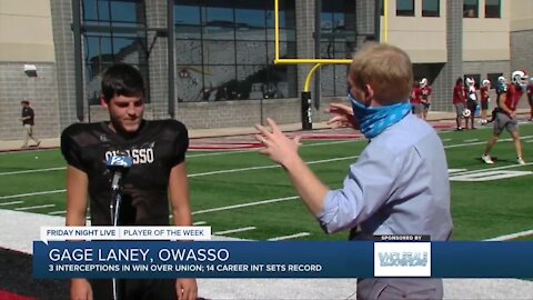 FNL Player of the Week: Gage Laney, Owasso