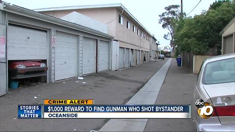 $1,000 reward to find gunman who shot bystander