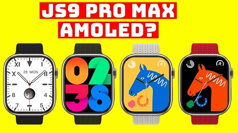 JS9 Pro Max Smart Watch Always on display Series 8 AMOLED pk HK9 Pro Max JS8 Ultra