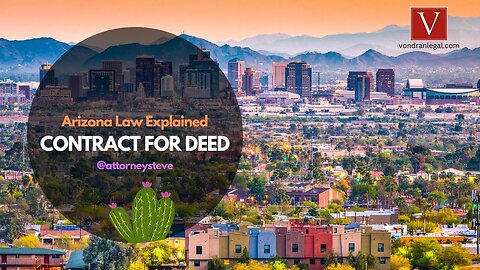 Arizona Contract for Deed explained A.R.S. 33-741
