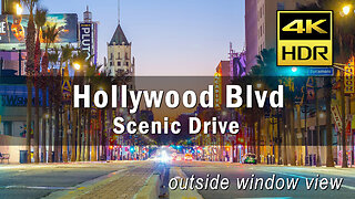 4k scenic drive Hollywood Blvd East and West Bound
