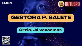 PASTORA SALETE Creia Já vencemos