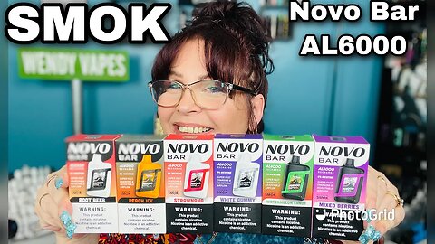 SMOK Novo Bar AL6000 with Eliquid & battery indicator!